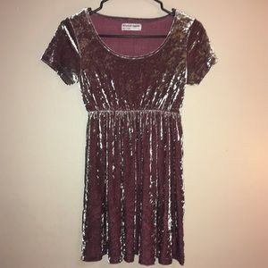 Velvet babydoll dress by American Apparel